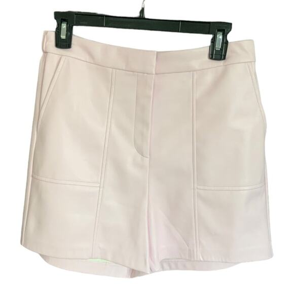Halogen Faux Leather Shorts Pink Size Small NWT $79 MSRP - Picture 2 of 6